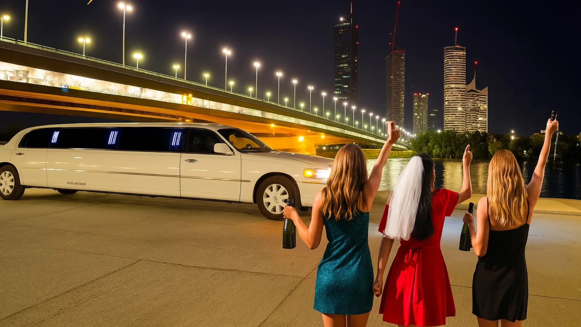 Junggesellenabschied in einer Limousine - Partyfahrt